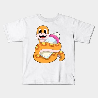 Snake with Baby bottle Kids T-Shirt